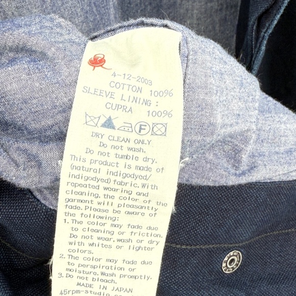 45r Indigo Overcoat - Picture 5 of 5